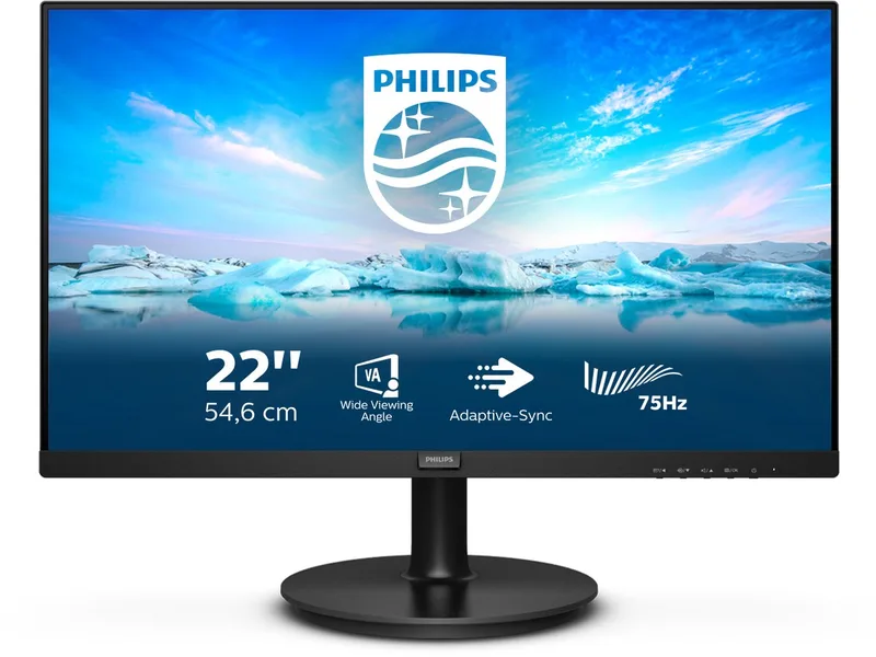 V-Line 222V8LA - Full HD Monitor - HDMI - DisplayPort- VGA - 22 inch van Philips – cover