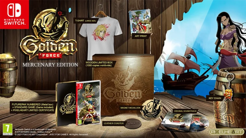Golden Force Mercenary Edition de PixelHeart, Nintendo Switch – jaquette
