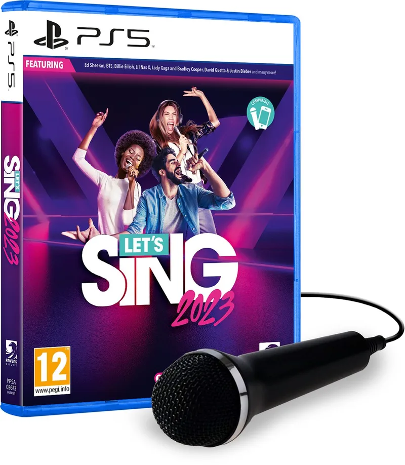 Let's Sing 2023 + 1 Microphone by Plaion, PS5 – cover