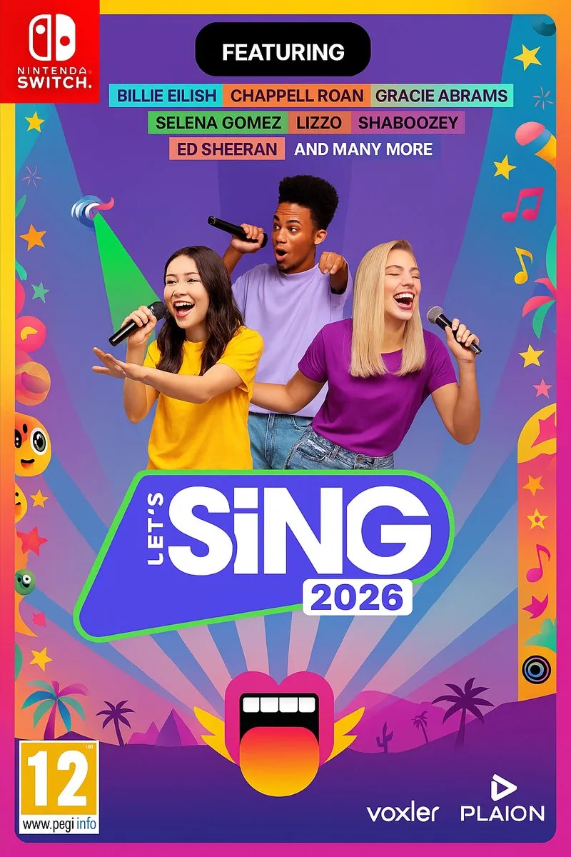 Let's Sing 2026 van Plaion, Nintendo Switch – cover