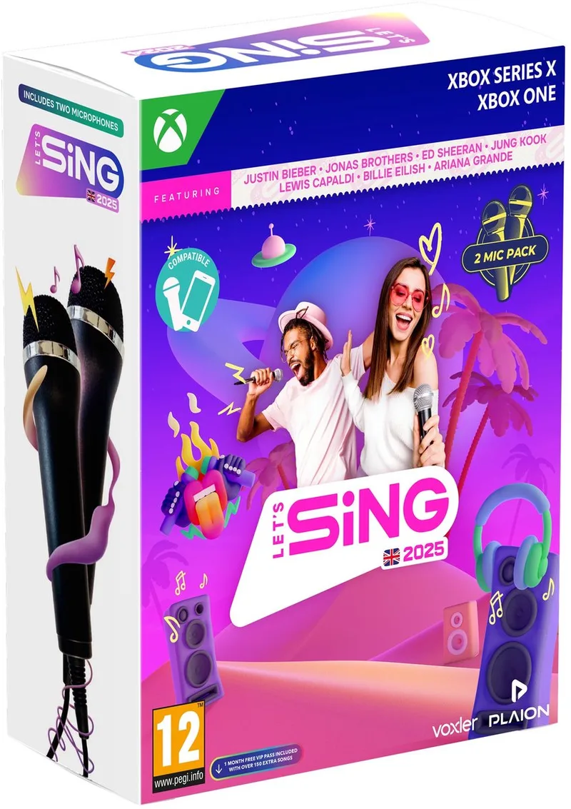 Let’s Sing 2025 + 2 Micro Premium van Plaion, Xbox Series X | S – cover