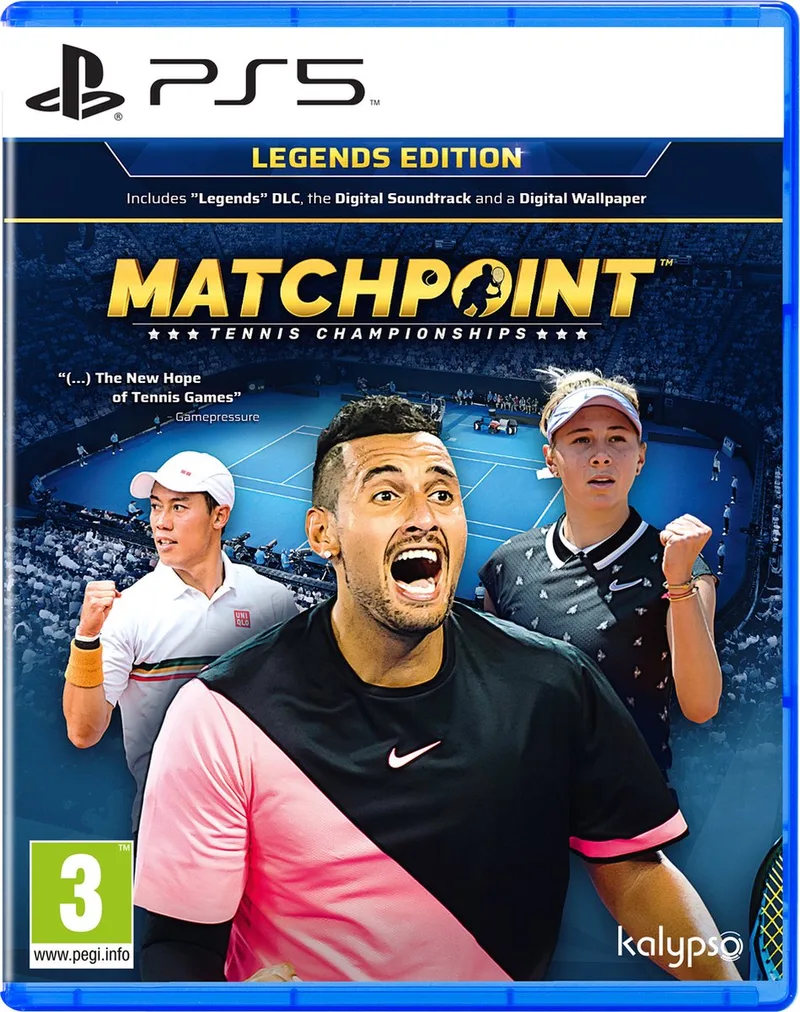 Matchpoint - Tennis Championships, PlayStation 5, E (Iedereen) de Plaion, PS5 – jaquette