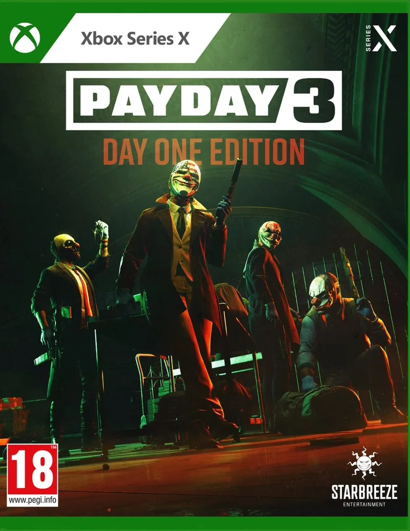 Payday 3 Day One Edition (verpakking Italiaans, game Engels) by Plaion, Xbox Series X | S – cover