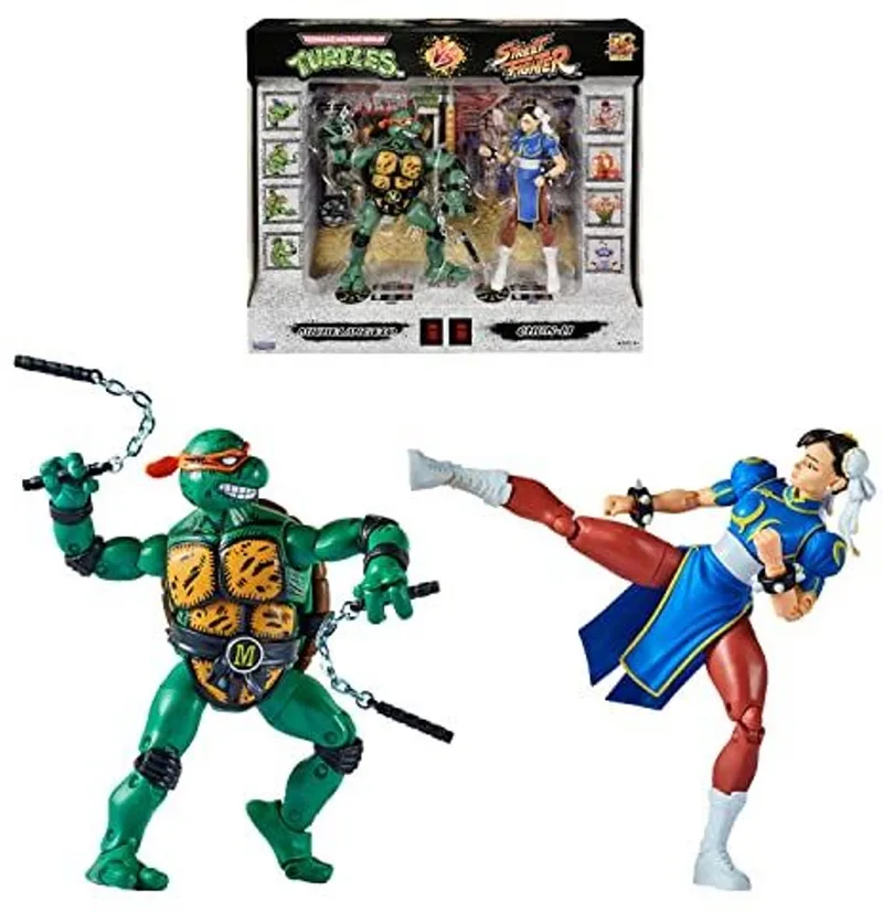 Teenage Mutant Ninja Turtles & Street Fighter Action Figure Double Pack - Michelangelo & Chun-Li van Playmates Toys – cover