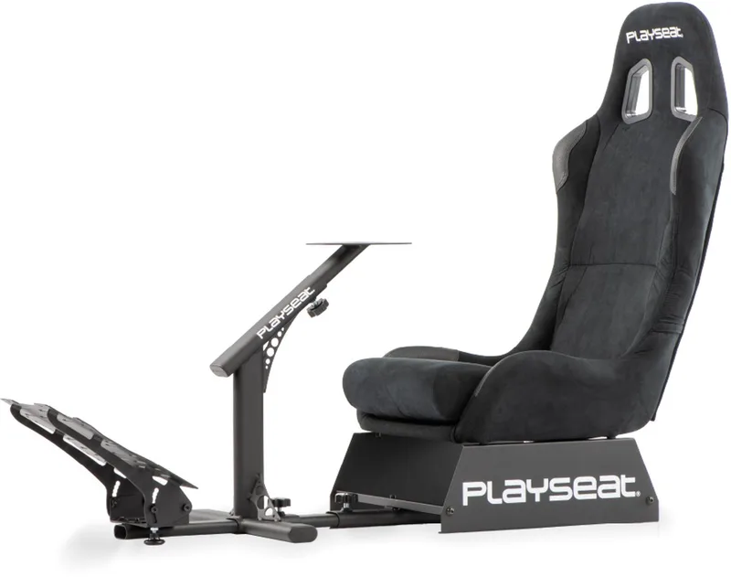 Evolution Racestoel - Verstelbare Race Cockpit - Inklapbaar - Racing Suéde - Zwart van Playseat, Zwart, Alcantara – cover