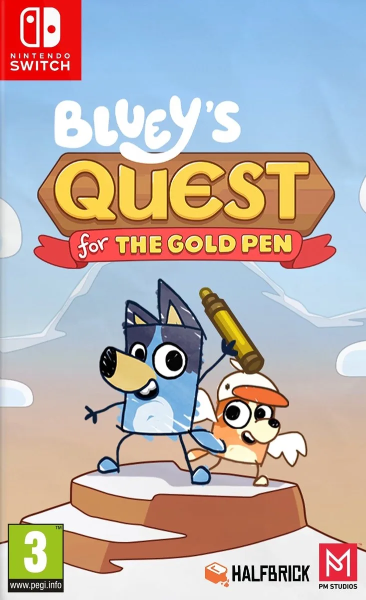 Bluey's Quest for the Gold Pen van PM Studios, Nintendo Switch – cover