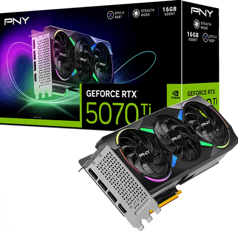 GeForce RTX 5070 Ti 16GB ARGB EPIC-X RGB Overclocked - Videokaart van PNY – cover