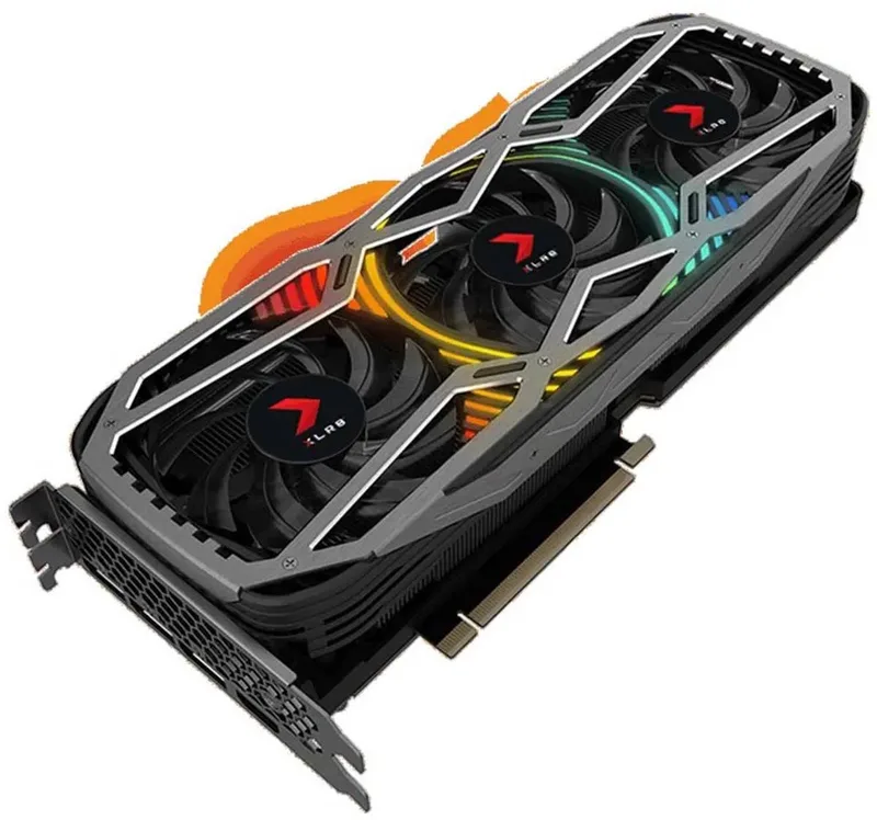 Graphics card PNY VCG308010LTFXPPB 10 GB GDDR6X 8K Ultra HD van PNY, Tweekleurig – cover