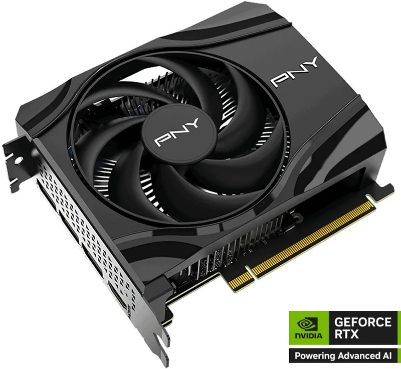 NVIDIA GeForce RTX 5060 Single Fan - Videokaart - 8GB - GDDR7 - PCIe 5.0 - 1x HDMI 2.1b - 3x DisplayPort 2.1a van PNY, Zwart – cover