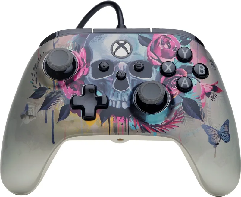 Advantage Bedrade Controller - Xbox Series X | S - Bloom & Gloom - 3m USB-kabel van PowerA, Grijs – cover