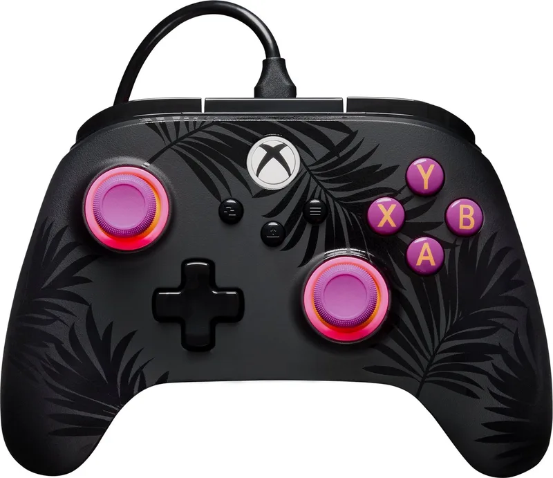 Advantage Bedrade Controller - Xbox Series X | S - Moonlit Palms - 3m USB-kabel by PowerA, Black – cover