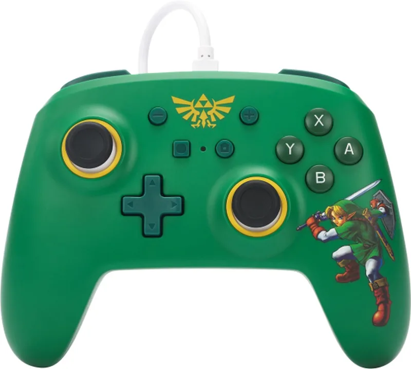 bedrade controller voor Nintendo Switch - Hyrule Defender by PowerA, Green – cover