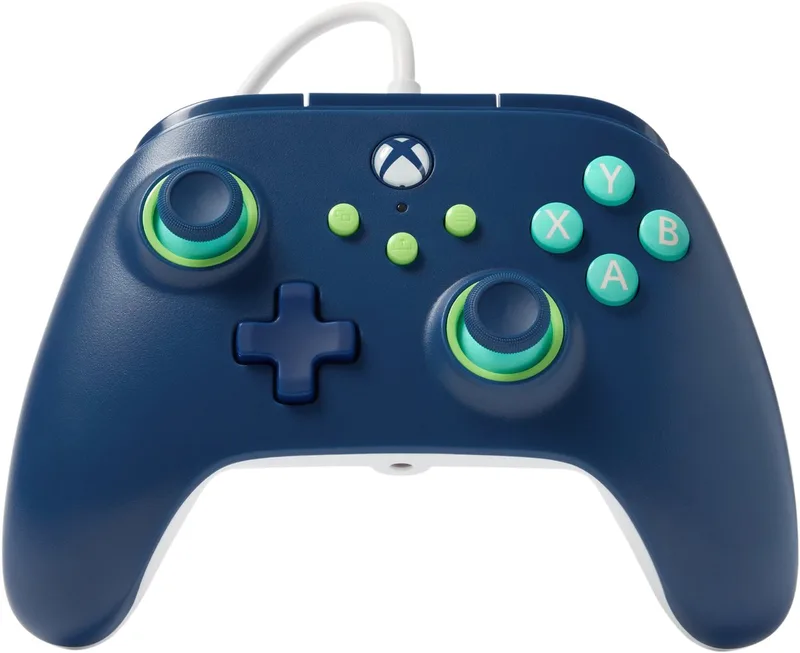 Bedrade Controller - Xbox Series X | S - Marine - 3m USB-kabel van PowerA, Blauw – cover