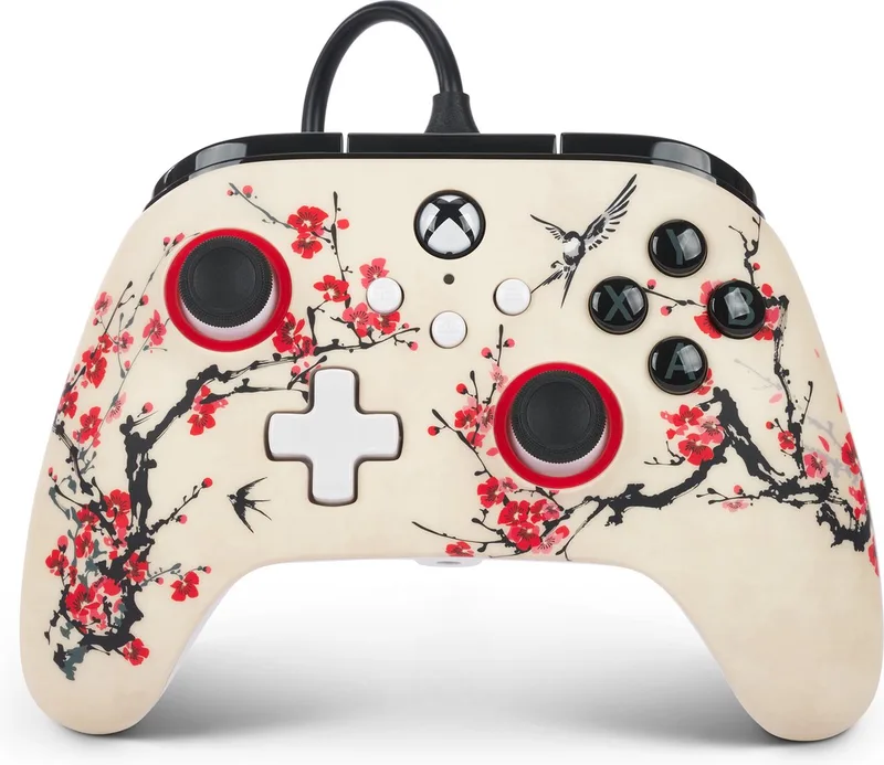 Bedrade Controller - Xbox Series X | S - Warrior's Nirvana - 3m USB-kabel by PowerA, Beige – cover