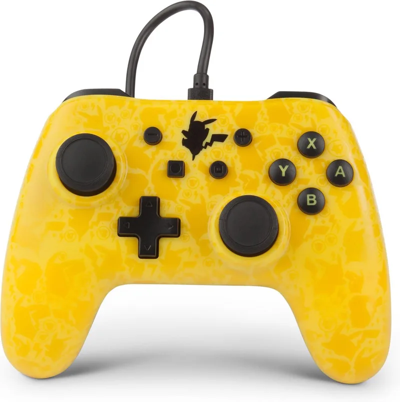 Controller - Pikachu Shadow - Geschikt voor Nintendo Switch de PowerA, Jaune, Print – jaquette