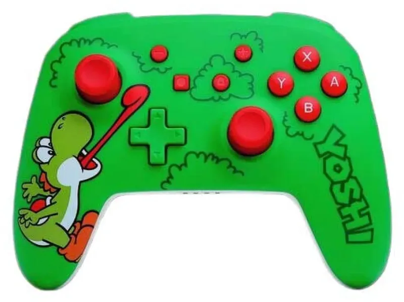 Draadloze Controller - Nintendo Switch - Hungry Yoshi van PowerA, Groen – cover