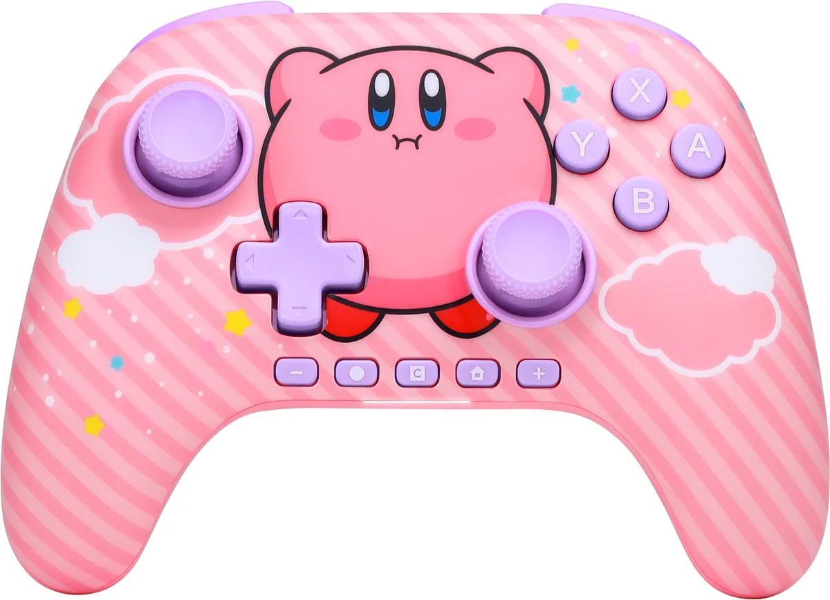 Manette Nintendo Switch 2 Advantage Kirby Puff de PowerA, Rose – jaquette