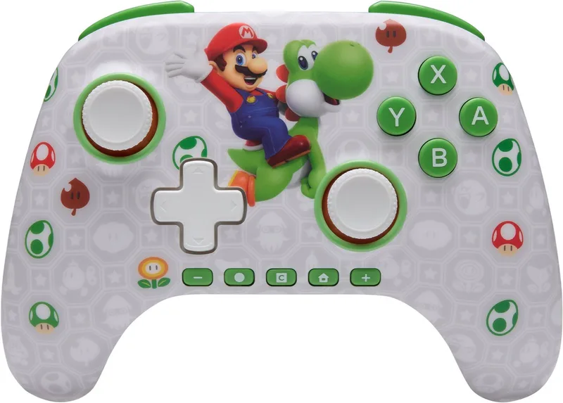 Draadloze Controller - Nintendo Switch - Mario & Yoshi by PowerA, Grey – cover