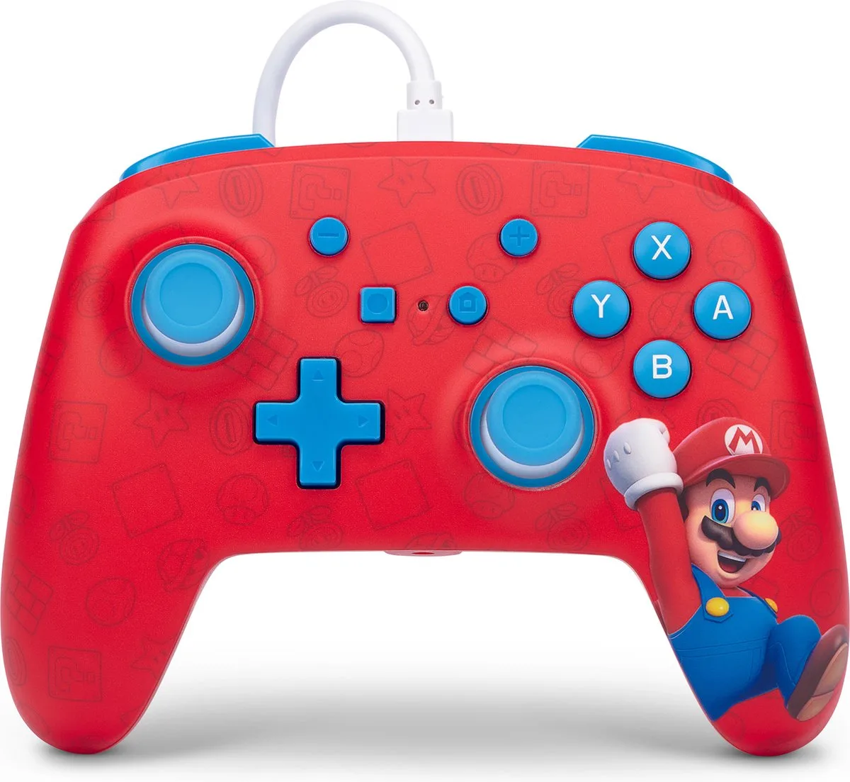 Geavanceerde Bedrade Controller - Geschikt voor Nintendo Switch - Woo-hoo! Mario by PowerA, Woo-hoo! Mario Rood – cover