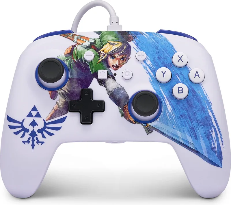 Geavanceerde Bedrade Controller - Nintendo Switch - Master Sword Attack by PowerA, White – cover