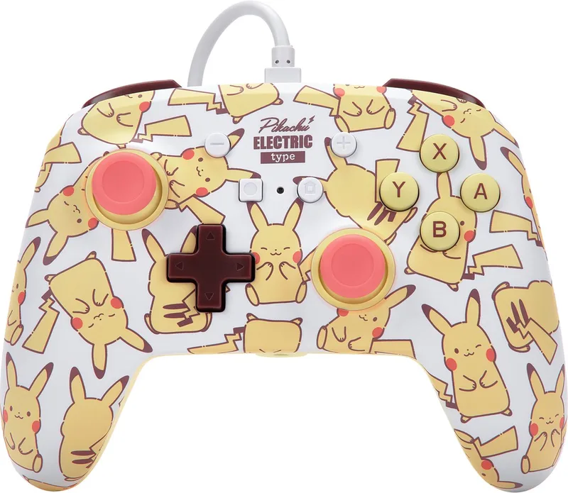 Geavanceerde bedrade controller voor Nintendo Switch - Blozende Pikachu by PowerA, Multicolour – cover