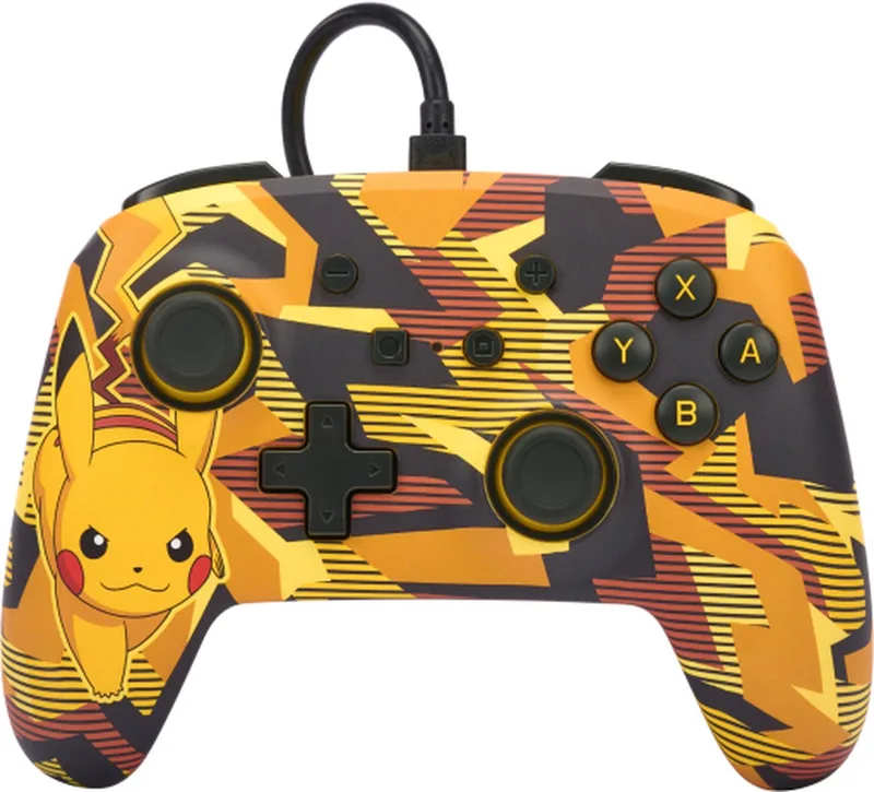 Geavanceerde bedrade controller voor Nintendo Switch - Camo-storm Pikachu by PowerA, Multicolour – cover