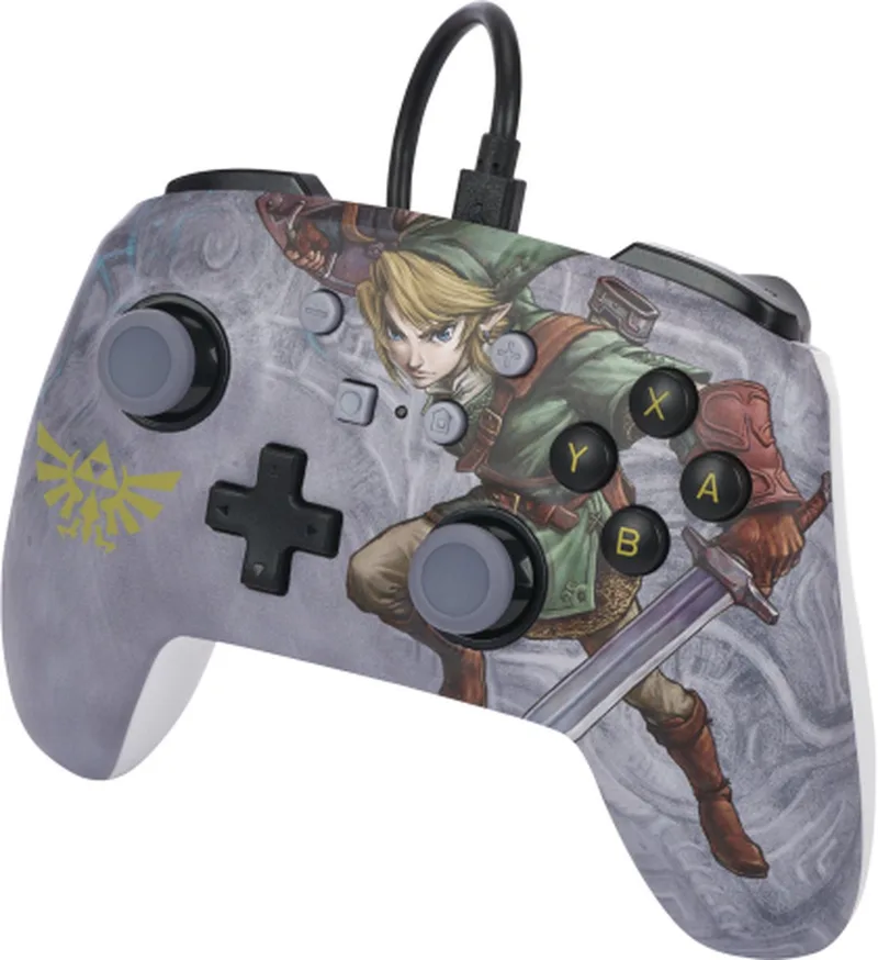 Geavanceerde bedrade controller voor Nintendo Switch - Dappere Link by PowerA, Grey – cover