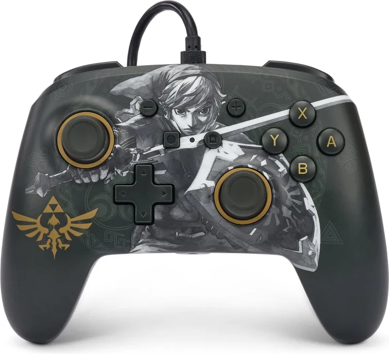 Geavanceerde Bedrade Gamecontroller voor Nintendo Switch - Battle-Ready Link - Legend of Zelda van PowerA, Zwart – cover