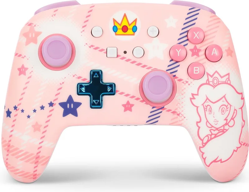 Geavanceerde Draadloze Controller - Nintendo Switch van PowerA, Prinses Peach Plaid – cover
