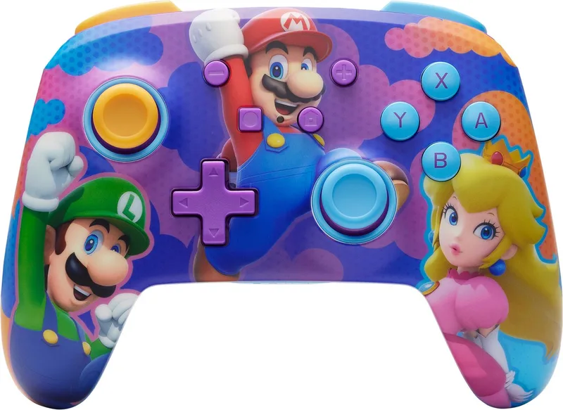 Geavanceerde Draadloze Controller - Voor Nintendo Switch - Super Mario by PowerA, Color Splash Heroes – cover