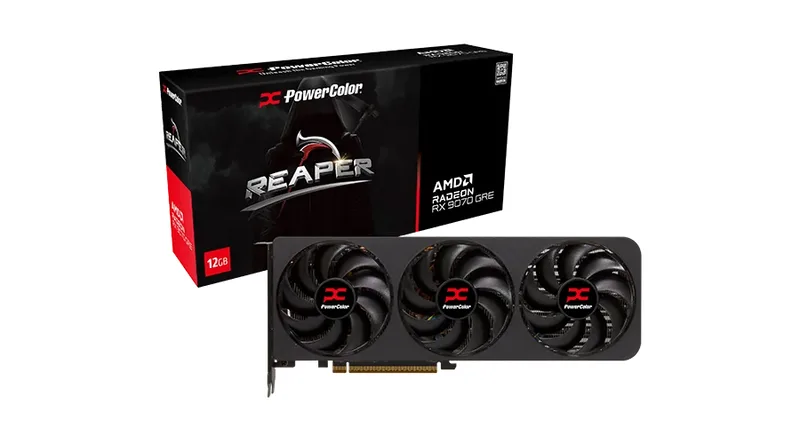 Reaper AMD Radeon RX 9070 GRE - Videokaart 12GB GDDR6 van PowerColor – cover