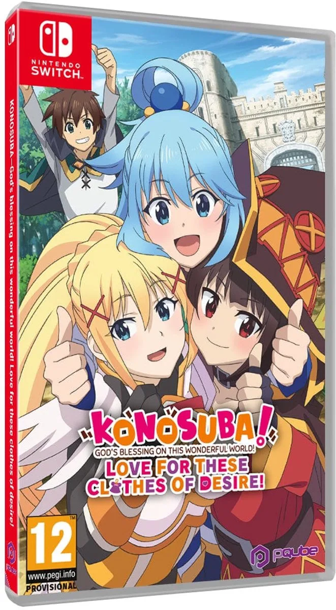 KonoSuba: God's Blessing on this Wonderful World, Love For These Clothes Of Desire van PQube, Nintendo Switch – cover