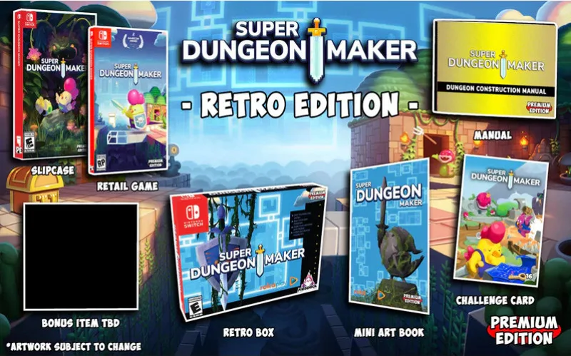 Super Dungeon Maker Retro Edition van Premium Edition Games, Nintendo Switch – cover