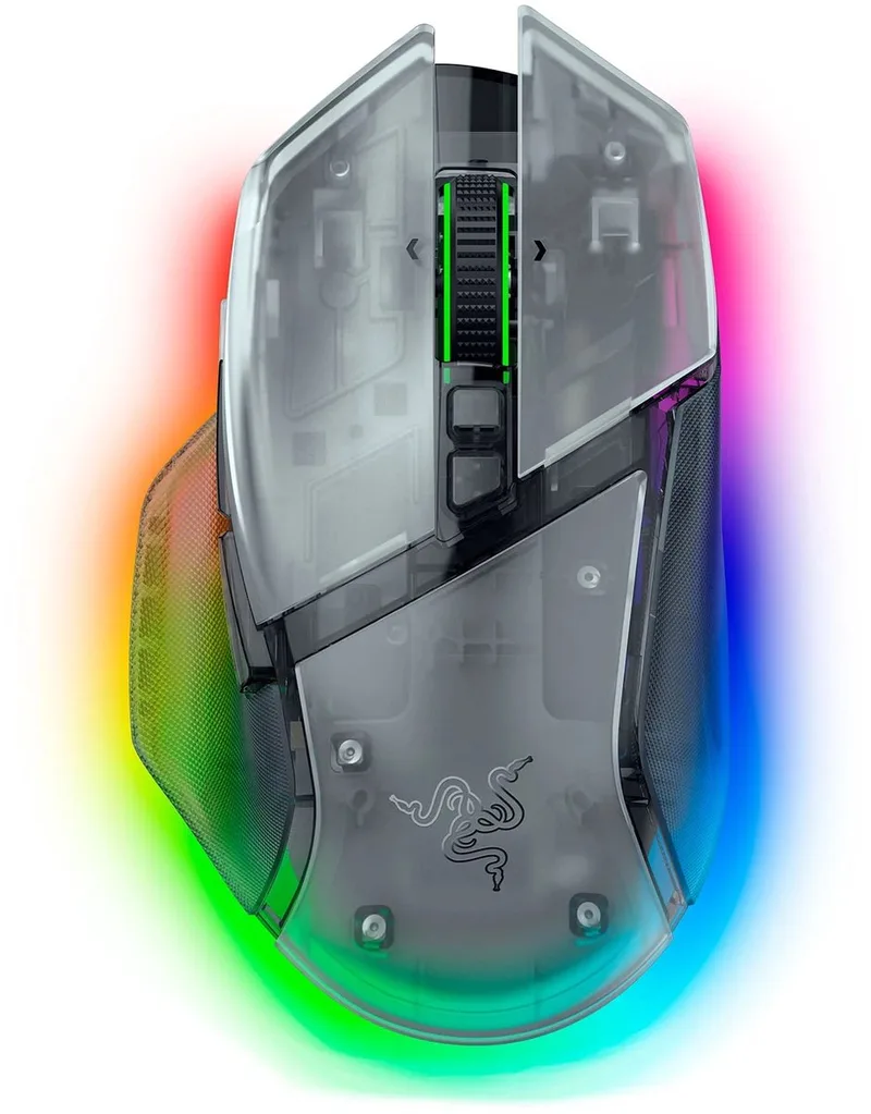 Basilisk V3 Pro 35K - Draadloze Gaming Muis - Ergonomisch - RGB - 35.000 DPI - Phantom Wit by Razer, Black – cover