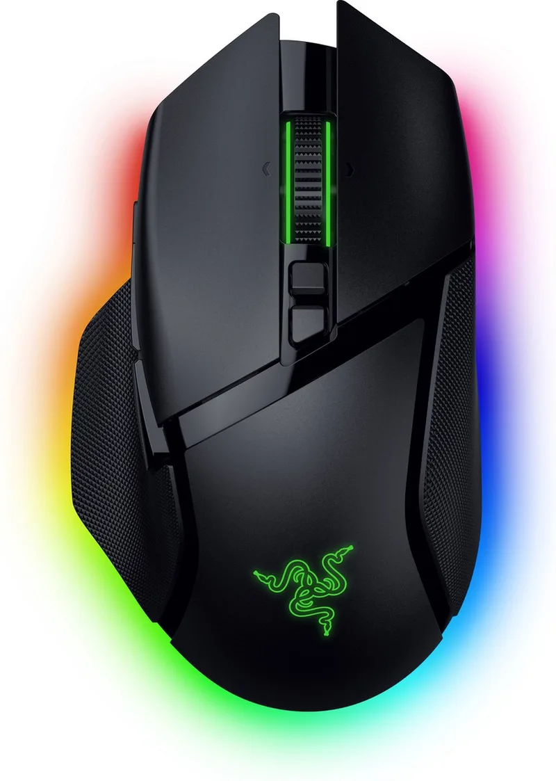 Basilisk V3 Pro 35K - Draadloze Gaming Muis - Ergonomisch - RGB - 4-weg Scrollwiel de Razer, Noir – jaquette