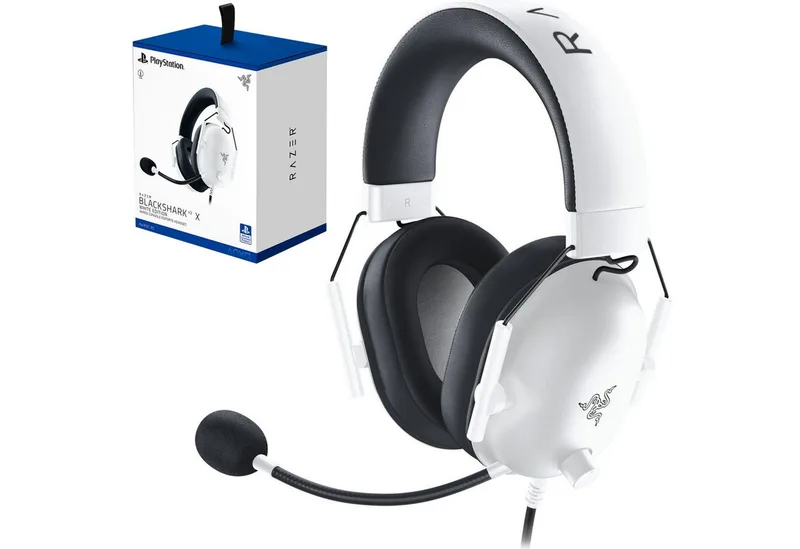 Blackshark V2 X Over-ear Gaming Headset Schwarz Grün Gaming-Headset (Headset mit Mikrofon, Atmungsaktive Ohrpolster) by Razer, White – cover