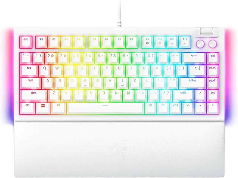 BlackWidow V4 75% - Mechanisch Gaming Toetsenbord - Orange Switch - RGB - Qwerty by Razer, White, US – cover