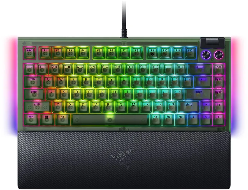 BlackWidow V4 75% - Mechanisch Gaming Toetsenbord - RGB - Qwerty - Phantom Green Edition van Razer, Groen, US – cover