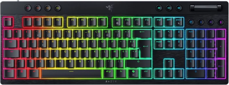 BlackWidow V4 - Draadloos Gaming Toetsenbord - Mechanische Orange Switches - RGB - Azerty van Razer, Zwart, FR – cover