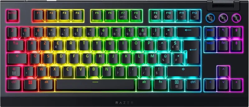 BlackWidow V4 - Draadloos Gaming Toetsenbord - RGB - TKL - Tot 5 Profielen by Razer, Black, FR – cover