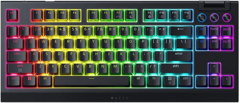 BlackWidow V4 - Draadloos Gaming Toetsenbord - RGB - TKL - Tot 5 Profielen van Razer, Zwart, US – cover