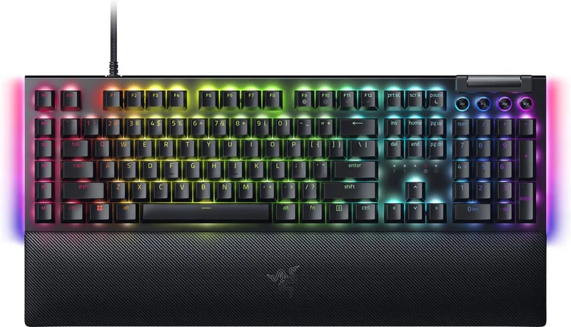 BlackWidow V4 - Mechanisch Gaming Toetsenbord - Green Switch - RGB - 6 Macrotoetsen van Razer, Zwart, US – cover