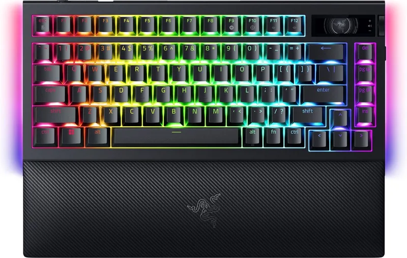 BlackWidow V4 Pro 75% - Draadloos Gaming Toetsenbord - Mechanisch Orange Switch - RGB - Qwerty by Razer, Black, US – cover