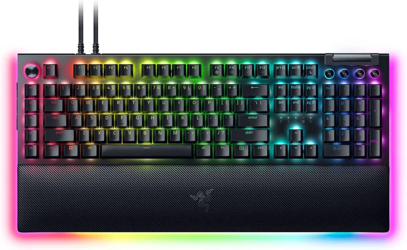 BlackWidow V4 Pro - Mechanisch Gaming Toetsenbord - Green Switch - RGB - Polssteun - Qwerty by Razer, Black, US – cover