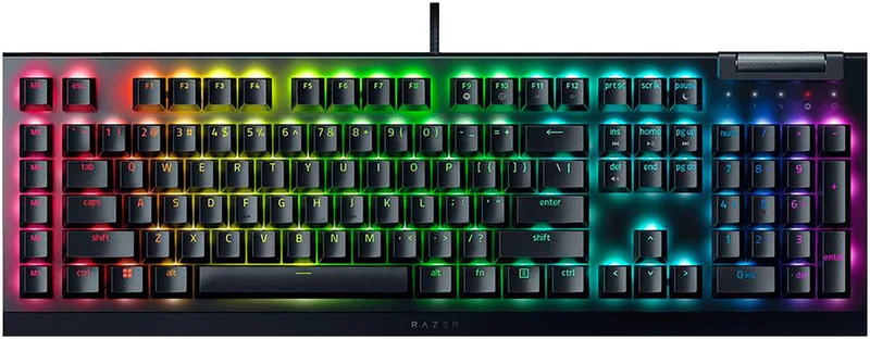 BlackWidow V4 X - Grün Switch - DE Tastatur van Razer, Zwart – cover