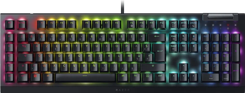 BlackWidow V4 X - Mechanisch Gaming Toetsenbord - Green Switch - RGB - Macrotoetsen van Razer, Zwart, FR – cover