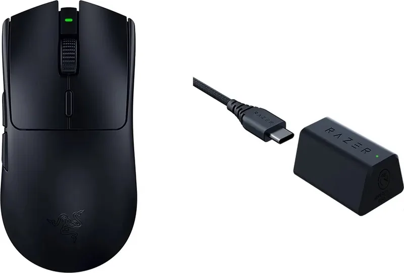 DeathAdder V3 Pro - Draadloze Gaming Muis - Hyperpolling Dongle - Ultra Licht - 30.000 DPI de Razer, Noir – jaquette
