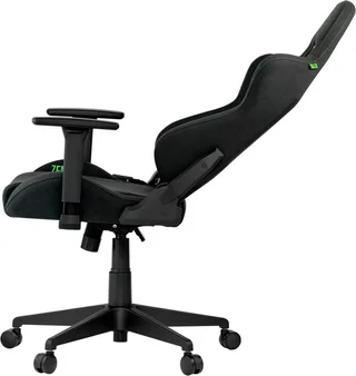 Gaming-Stuhl Tarok Essentials X Cloth by Zen, atmungsaktiver Stoffbezug, Lendenkissen und Kopfkissen, bis 130kg by Razer, Green, Black – cover 4 of 5