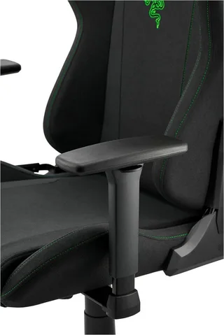 Gaming-Stuhl Tarok Essentials X Cloth by Zen, atmungsaktiver Stoffbezug, Lendenkissen und Kopfkissen, bis 130kg by Razer, Green, Black – cover 5 of 5