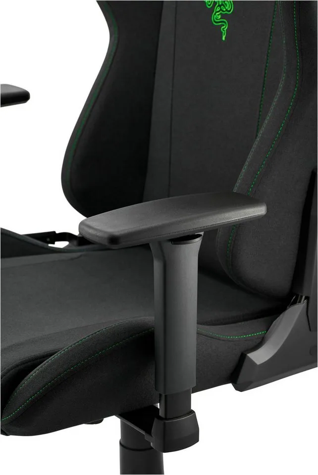 Gaming-Stuhl Tarok Essentials X Cloth by Zen, atmungsaktiver Stoffbezug, Lendenkissen und Kopfkissen, bis 130kg by Razer, Green, Black – cover 5 of 5